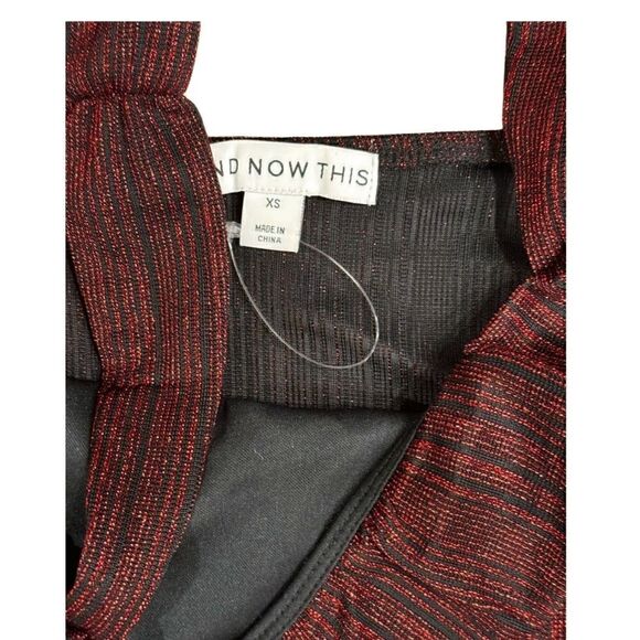 And Now This Metallic Sleeveless Bodysuit black/deep red size XS - Picture 4 of 11